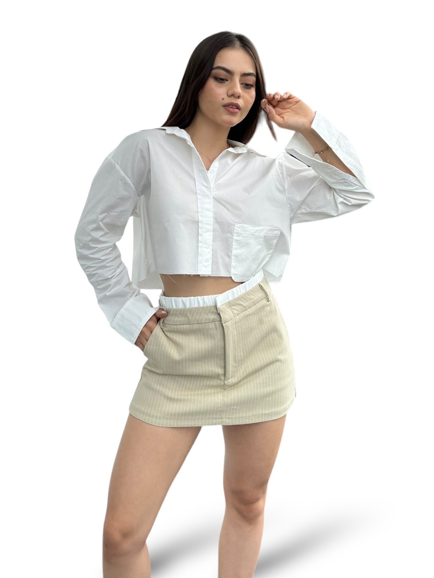 CAMISA CROP MANGA LARGA