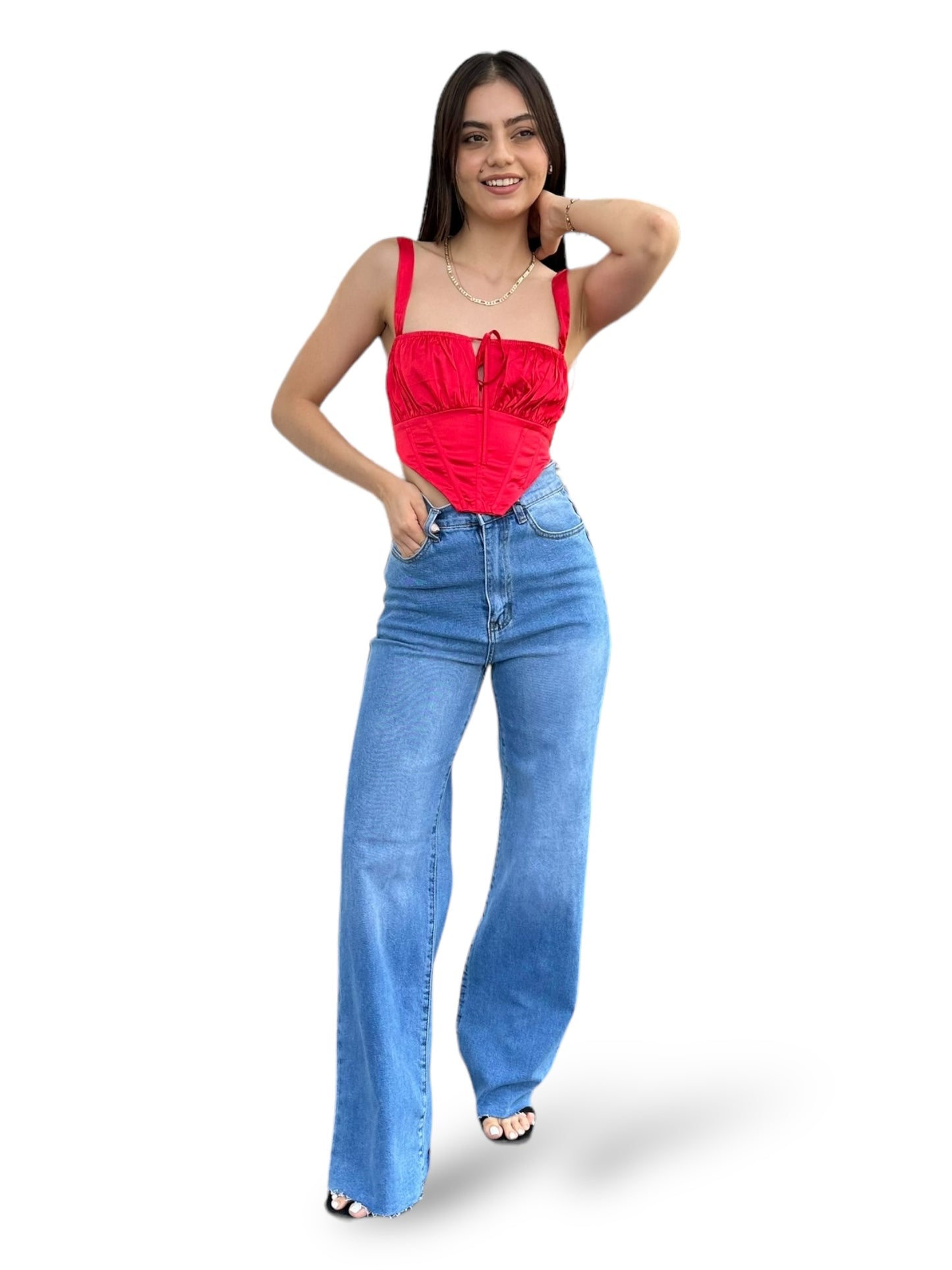 JEANS VIBRANT WIDE LEG DENIM