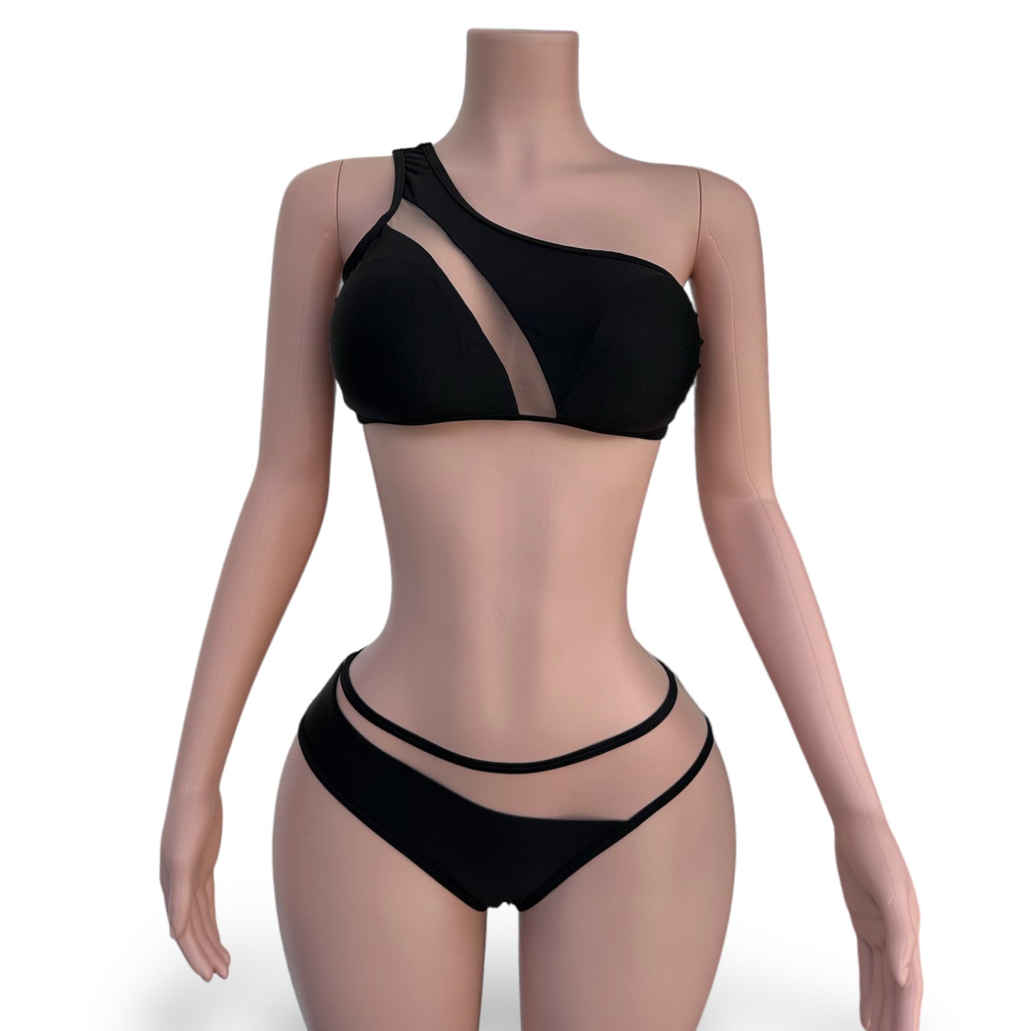 BIKINI NEGRO CON TRANSPARENCIA