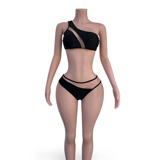 BIKINI NEGRO CON TRANSPARENCIA