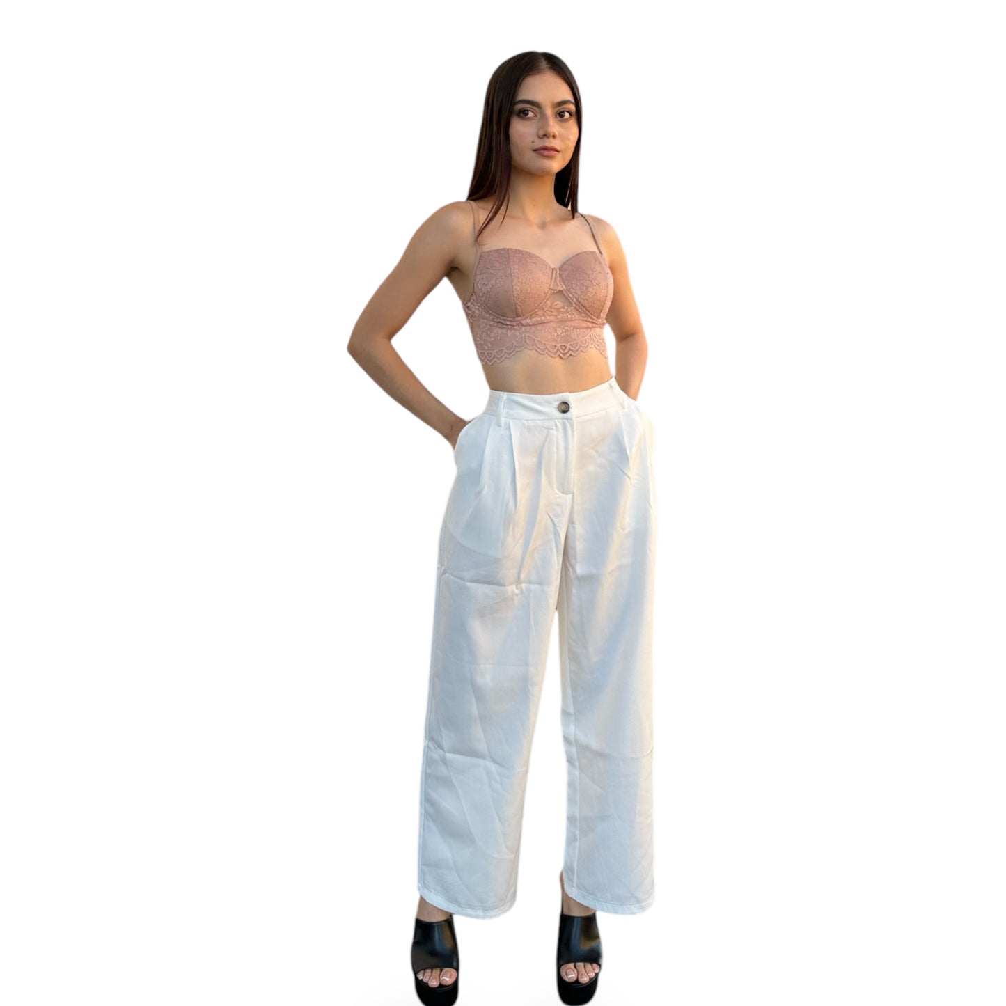 PANTALON DE VESTIR BLANCO