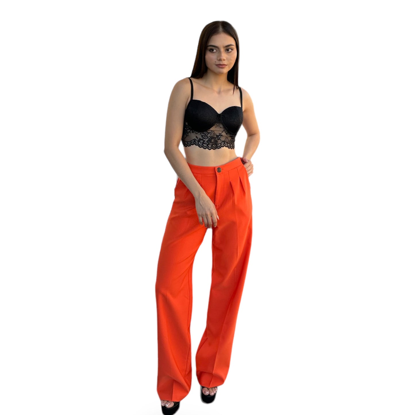 PANTALON NARANJA DE VESTIR