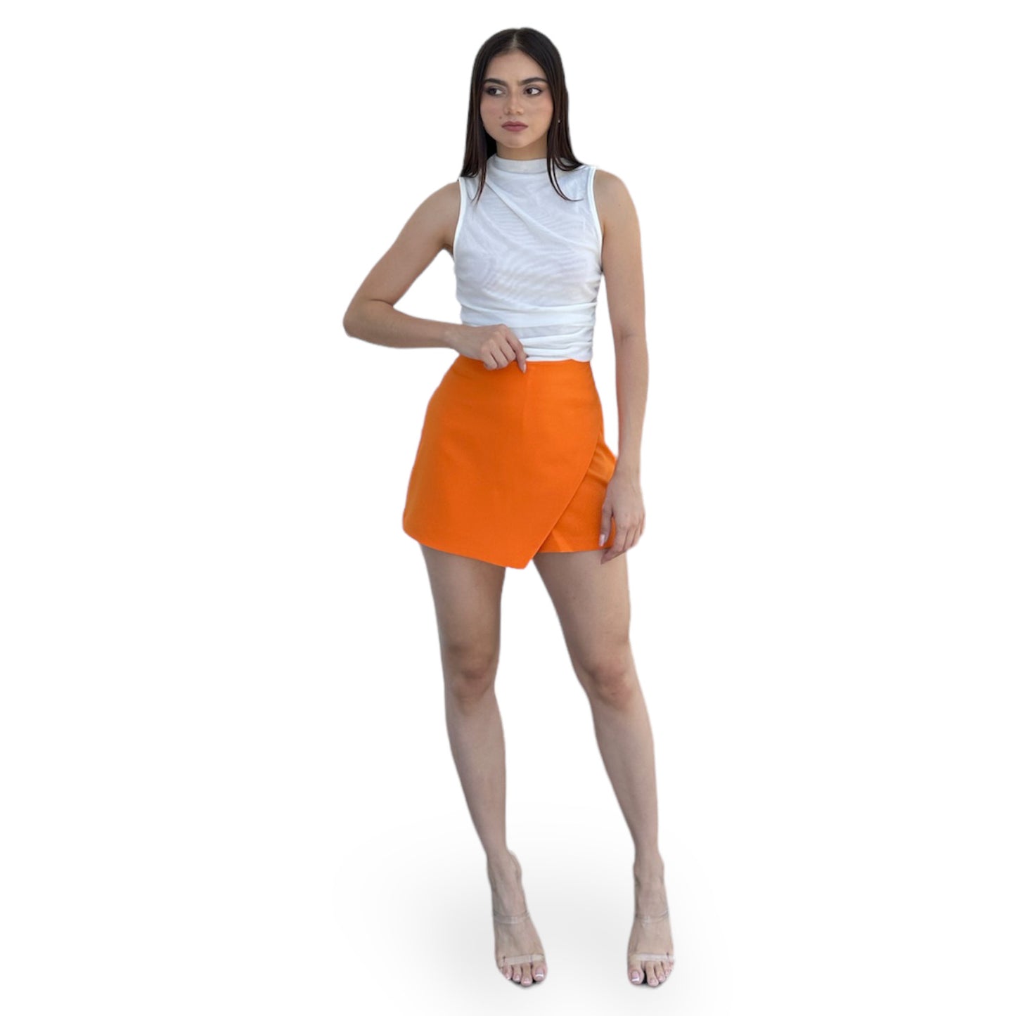 SHORT FALDA NARANJA