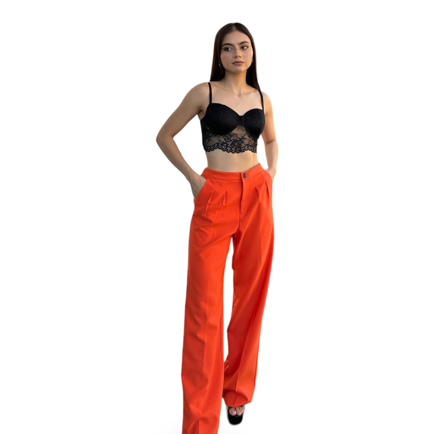 PANTALON NARANJA DE VESTIR