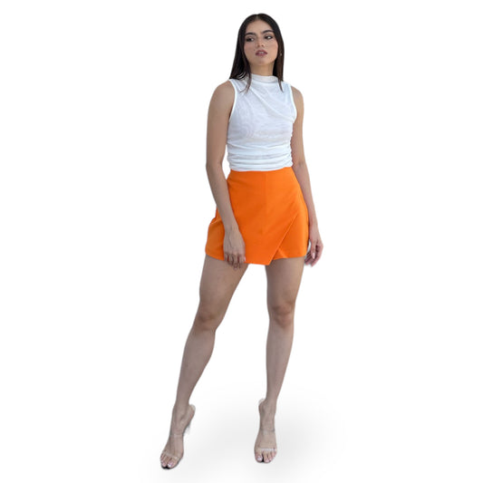 SHORT FALDA NARANJA