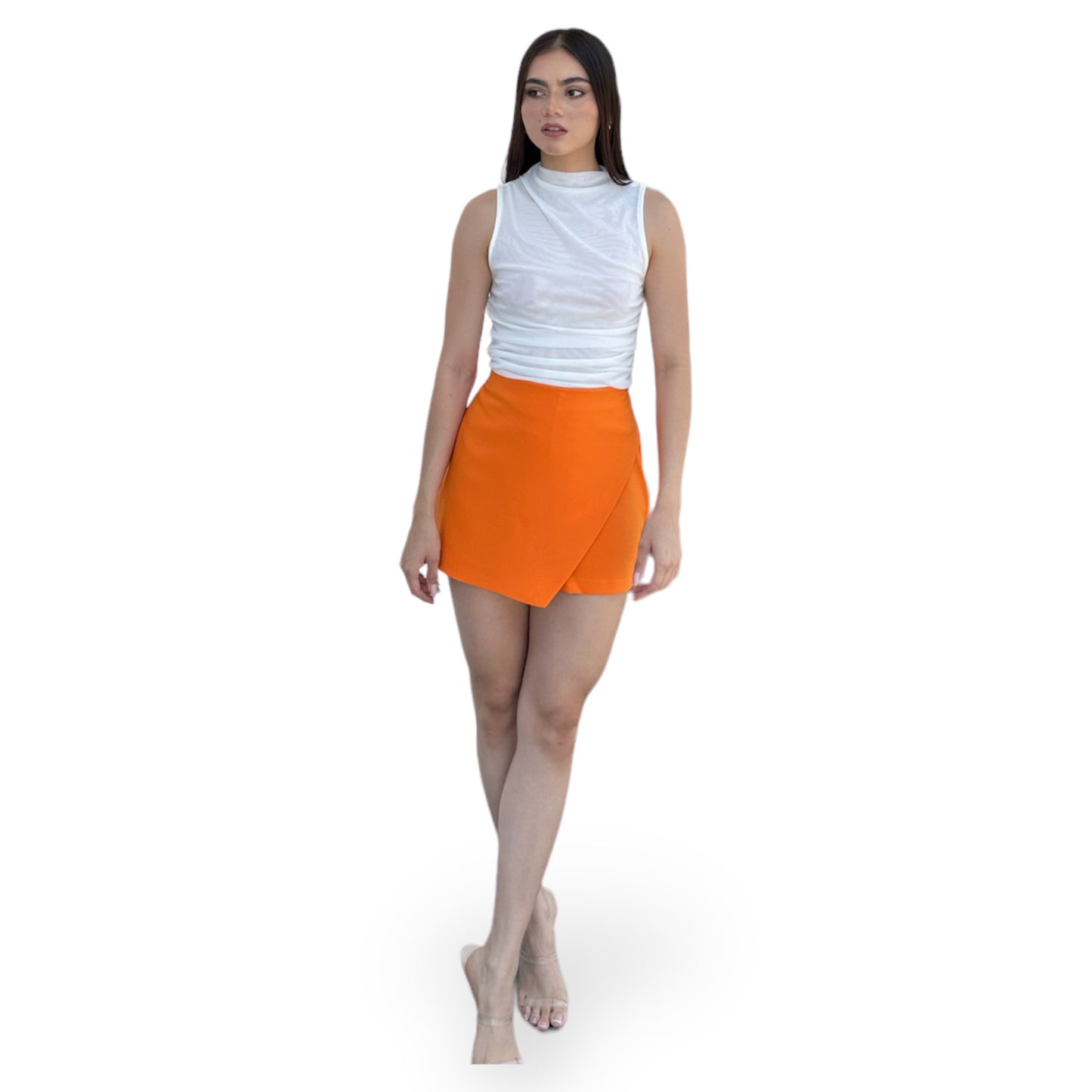 SHORT FALDA NARANJA