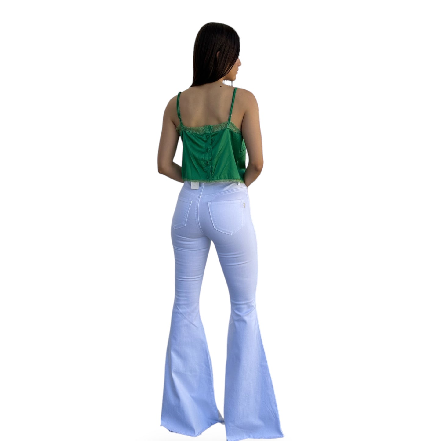 PANTALON CAMPANA BLANCO