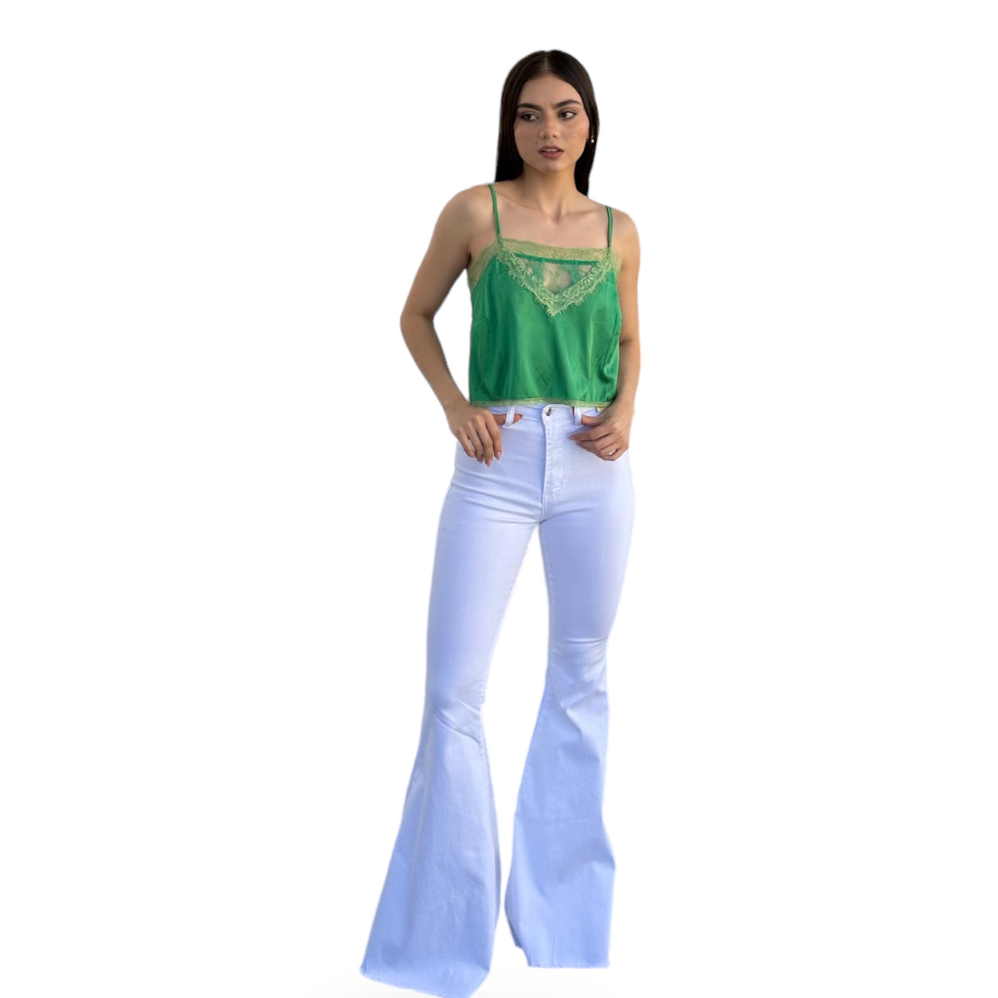 PANTALON CAMPANA BLANCO