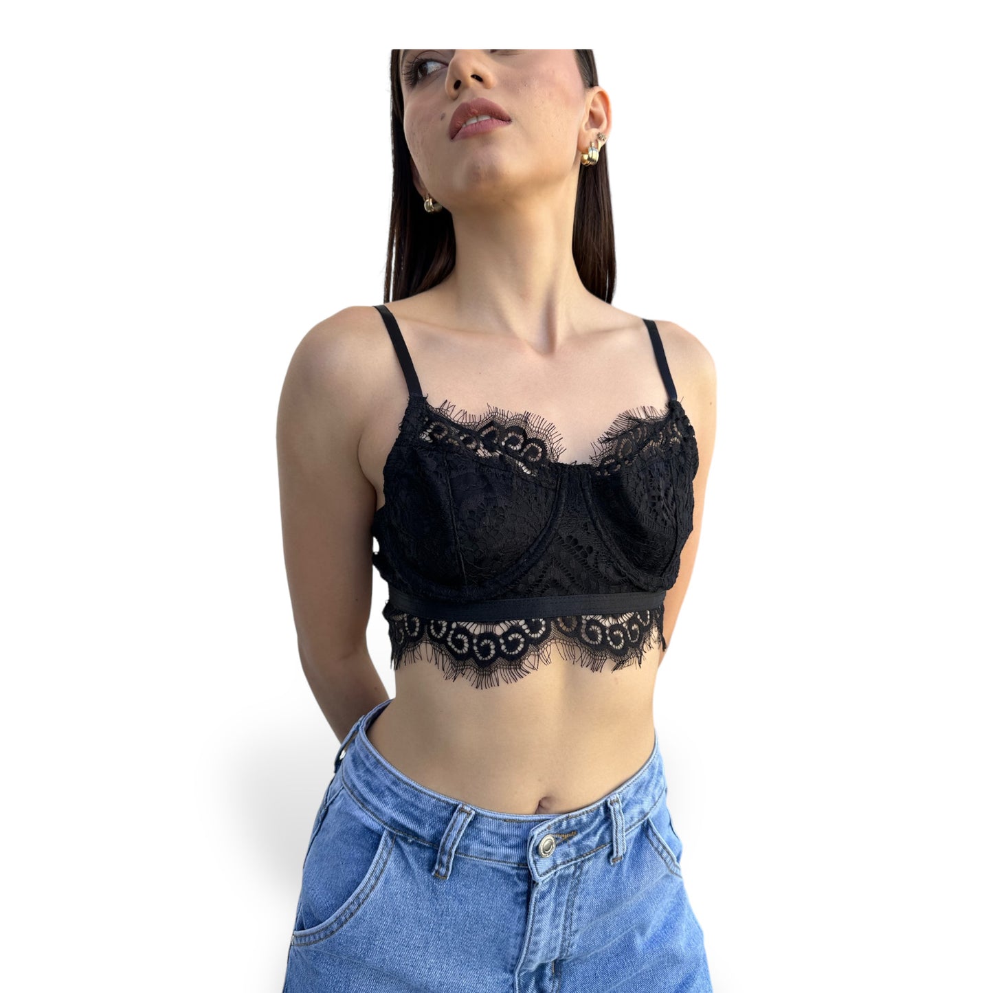 BRALETTE DE ENCAJE NEGRO