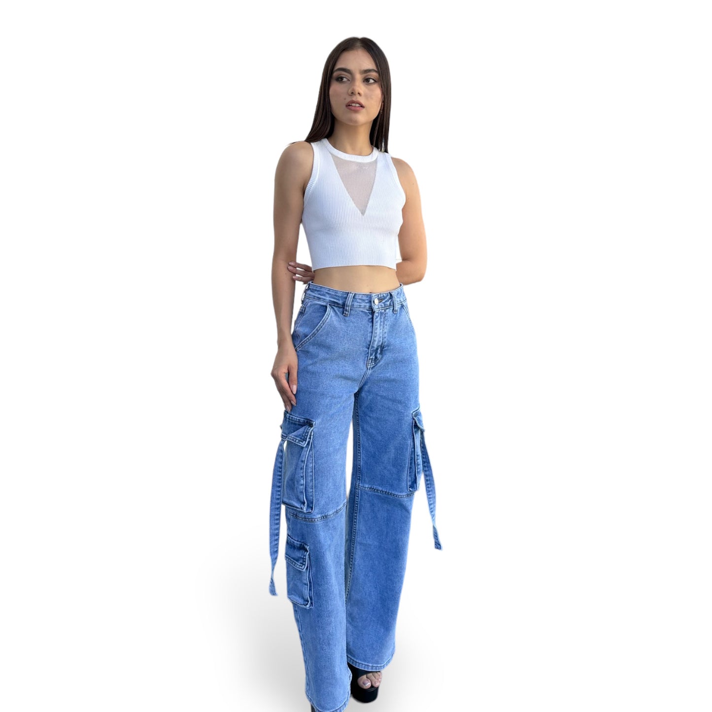 CROP BLANCO CON TRANSPARENCIA EN EL PECHO