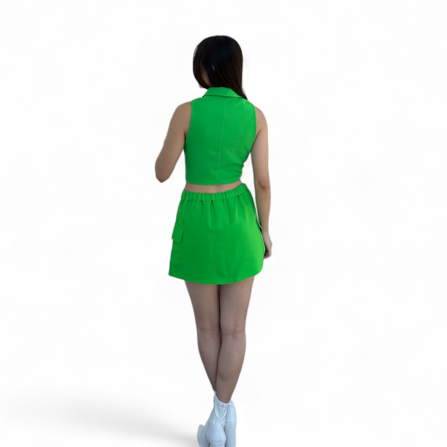 SHORT FALDA CARGO VERDE